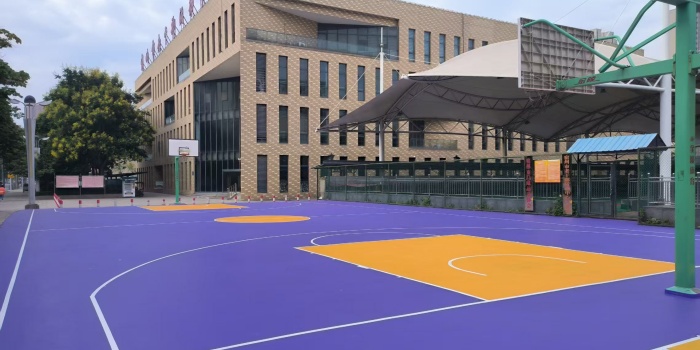 宿州市政府广场硅PU篮球场