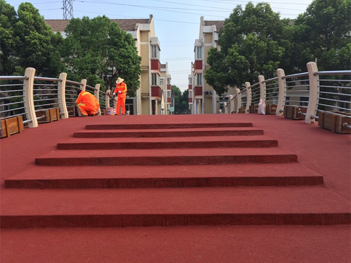 彩色陶瓷颗粒防滑路面